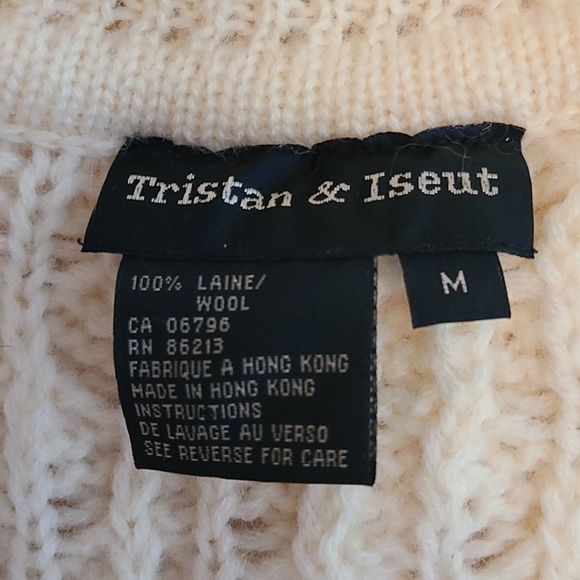 100% Wool Cable Knit Turtleneck Sweater - Picture 3 of 3